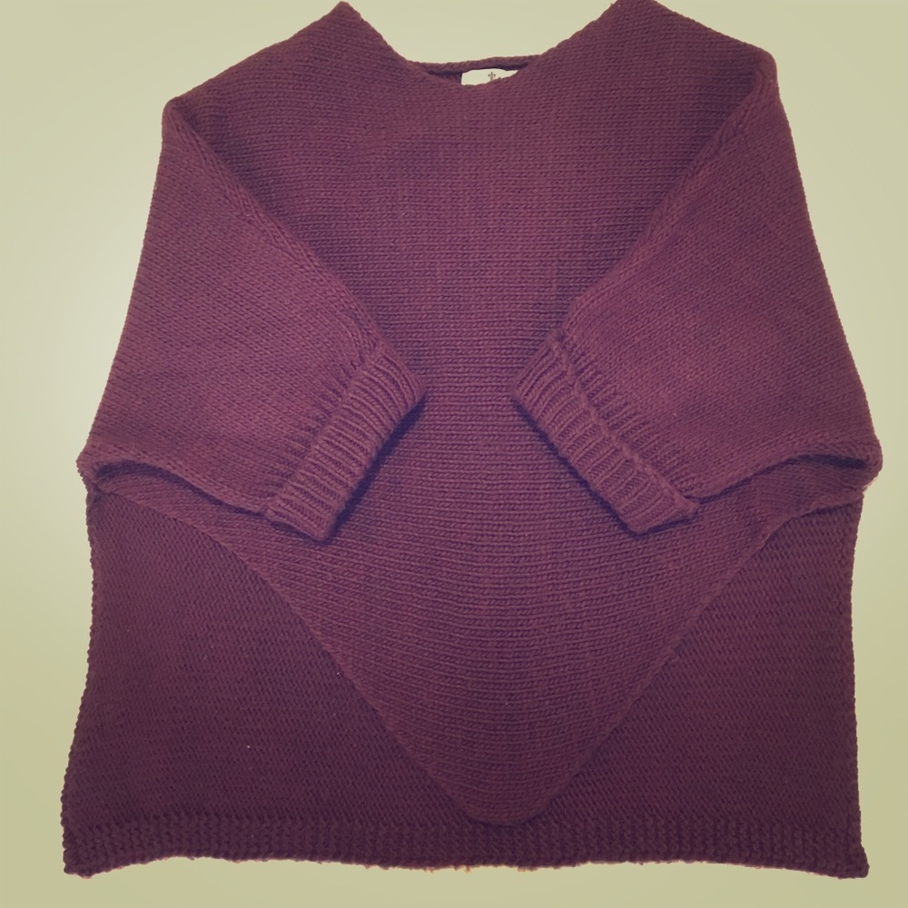 Oversized cozy poncho